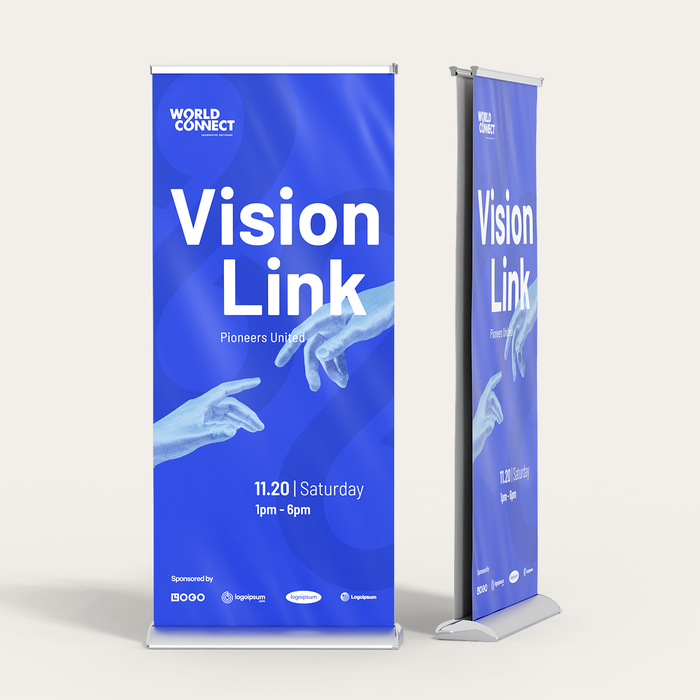 2 Sided Retractable Banner Stand - Deluxe (33"x81")